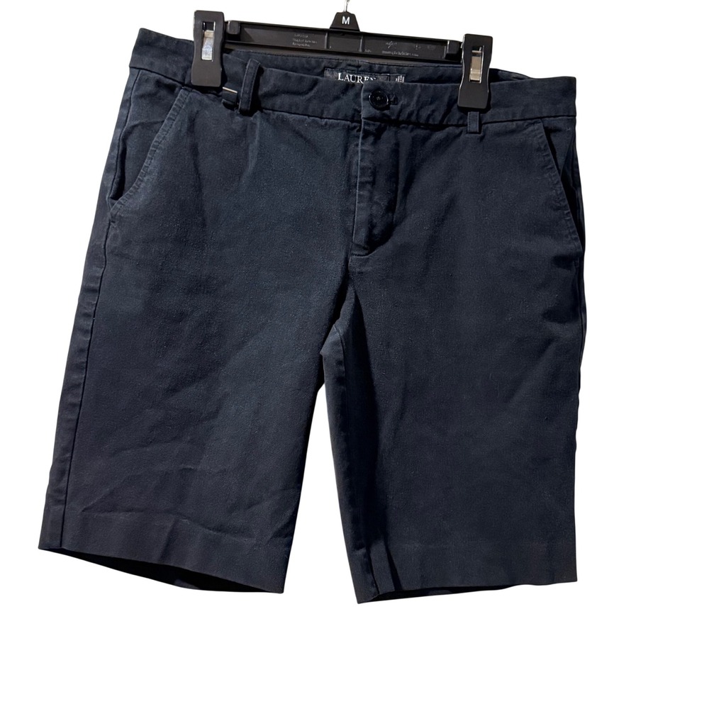 Lauren Ralph Lauren Bermuda Shorts Women 4 Black Old Money Preppy Timeless